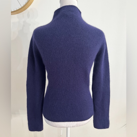 Twiggy Women's Purple angora rabbit hair lambswool Sweater size small - Picture 3 of 4